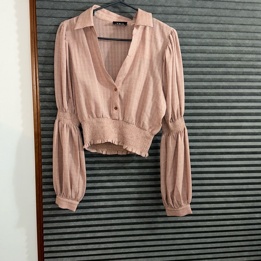 Pink Crop top Blouse from Nordstrom Rack
